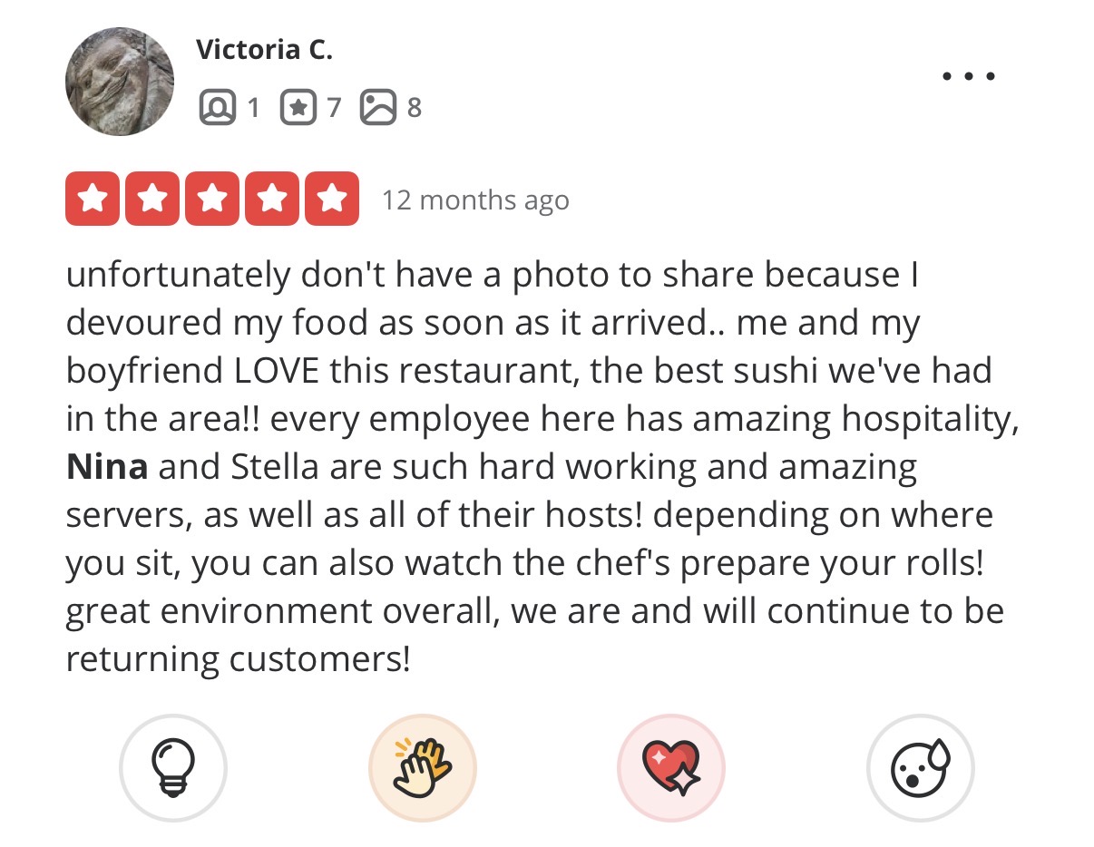 Original historical customer review by Victoria C.